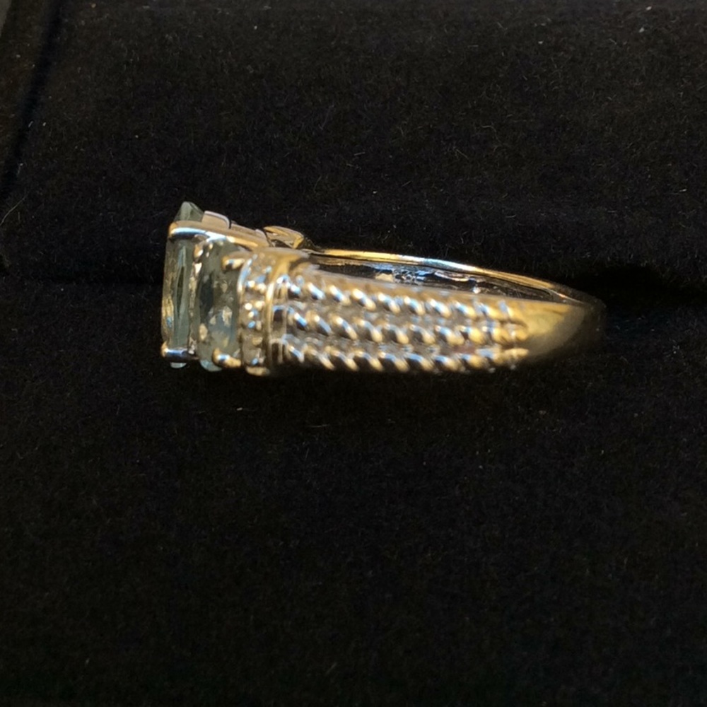 14k WG Aquamarine Ring - Picture 6 of 9